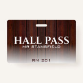 Rustieke Red Wood Country School Classroom Hall Pa Badge (Voorkant)