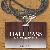 Rustieke Red Wood Country School Classroom Hall Pa Badge