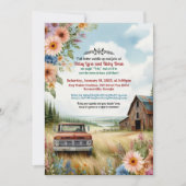 Rustieke Redneck Countryside Wedding Kaart (Voorkant)