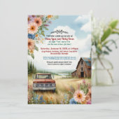 Rustieke Redneck Countryside Wedding Kaart (Staand voorkant)