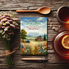 Rustieke Redneck Countryside Wedding Kaart