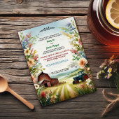 Rustieke Redneck Countryside Wedding Kaart