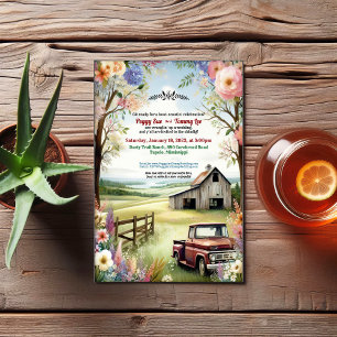 Rustieke Redneck Countryside Wedding Kaart