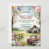 Rustieke Redneck Countryside Wedding Kaart (Voorkant)