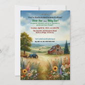 Rustieke Redneck Countryside Wedding Kaart (Voorkant)