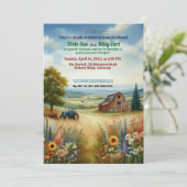 Rustieke Redneck Countryside Wedding Kaart (Staand voorkant)