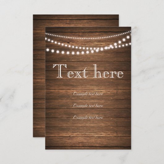 Rustieke reeks lichten RSVP 3,5 inch x 5 inch gewo (Voorkant / Achterkant)