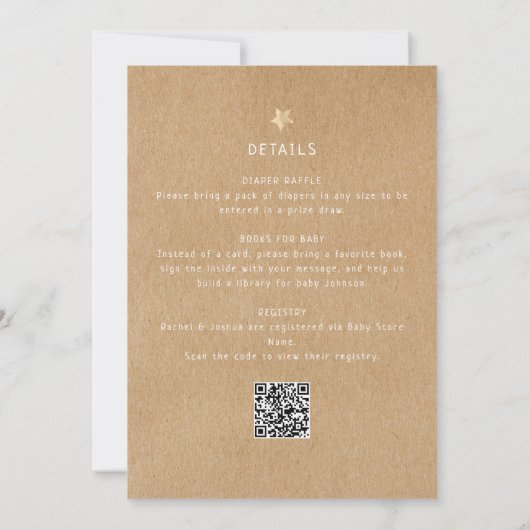 Rustieke regenboog alles in één Baby strooidouche Kaart (Achterkant)