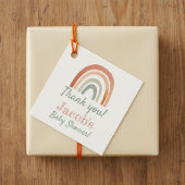 Rustieke regenboog baby shower dank u bedankjes labels