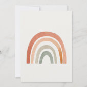 Rustieke regenboog baby shower minimalistische uit kaart (Achterkant)