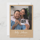 Rustieke regenboog en sterfoto Boho Baby shower Kaart (Achterkant)