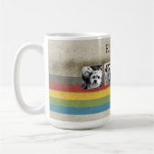 Rustieke Regenboog Hipster 4 Foto Aangepaste Colla Koffiemok (Links)