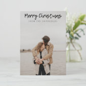 Rustieke Reis  Kerstmeer Feestdagenkaart (Staand voorkant)