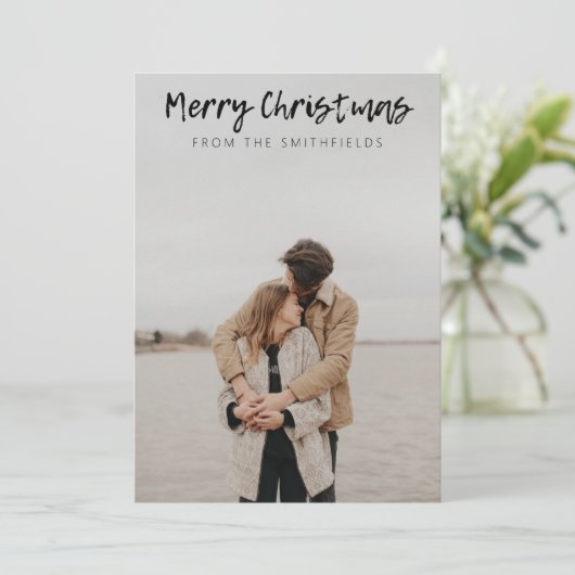 Rustieke Reis  Kerstmeer Feestdagenkaart (Staand voorkant)