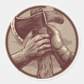 rustieke relikwie ronde sticker (Voorkant)