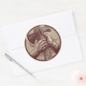 rustieke relikwie ronde sticker (Envelop)