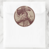 rustieke relikwie ronde sticker (Tas)