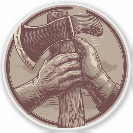 rustieke relikwie sticker (Voorkant)