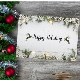 Rustieke rendier kerstvakantie Kaart