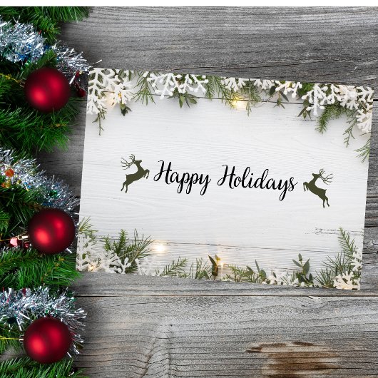 Rustieke rendier kerstvakantie Kaart
