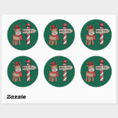 Rustieke rendier Sticker - Noordpool  stijl (Vel)