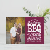 Rustieke repetitie diner BBQ | Bewerkbare kleuren Kaart (Staand voorkant)