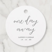 Rustieke repetitie diner op een dag weg bruiloft bedankjes labels (Voorkant)