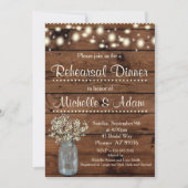 Rustieke repetitie diner uitnodiging, repetitie kaart (Voorkant)