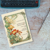  rustieke Retro Art Nouveau Botanische Bloemen Kaart