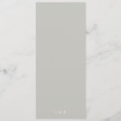 Rustieke Retro Boho Salie Groene Boog Trouwdiner Menu (Achterkant)