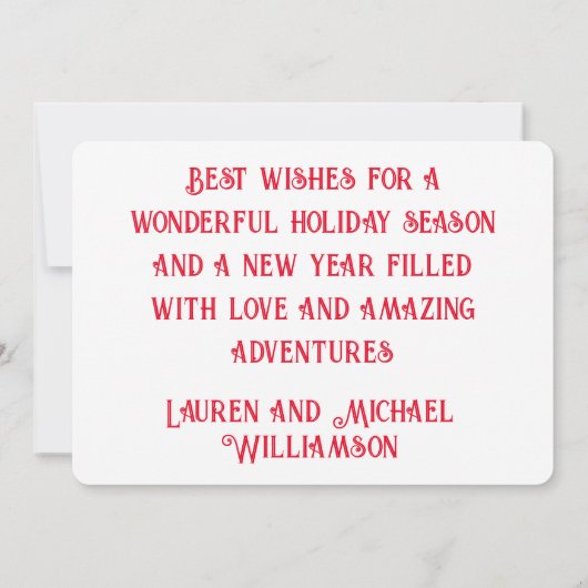 Rustieke Retro Caravan Reisaanhanger met Sneeuwman Feestdagenkaart (Achterkant)