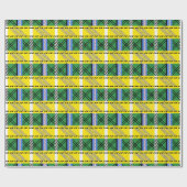 Rustieke Retro Geschilderd Geplaagd Patroon Gift Cadeaupapier (Vlak)