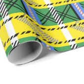 Rustieke Retro Geschilderd Geplaagd Patroon Gift Cadeaupapier (Rol Hoek)