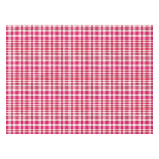 Rustieke Retro Roze Textuur Plaid Tafelkleed (Voorkant (Horizontaal))