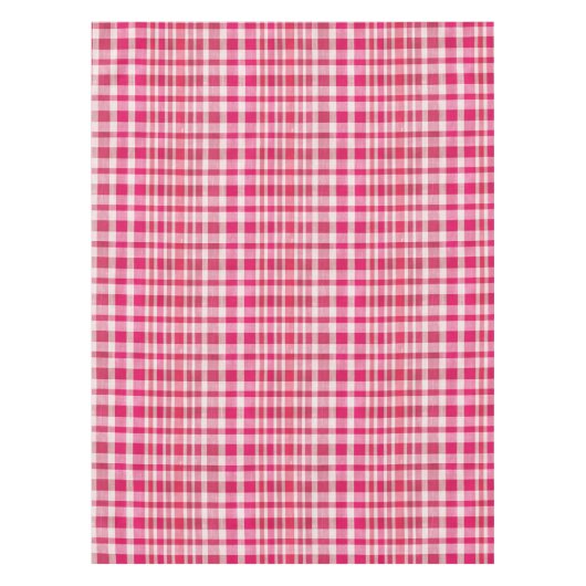 Rustieke Retro Roze Textuur Plaid Tafelkleed (Voorkant)