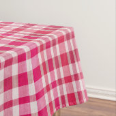 Rustieke Retro Roze Textuur Plaid Tafelkleed (Voorbeeld)