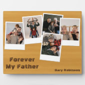 Rustieke Retro Snapshot Fotocollage Vaderdag Fotoplaat (Voorkant)