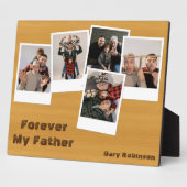 Rustieke Retro Snapshot Fotocollage Vaderdag Fotoplaat (Zijkant)