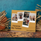 Rustieke Retro Snapshot Fotocollage Vaderdag Fotoplaat (Zijkant)