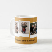 Rustieke Retro Snapshot Fotocollage Vaderdag Koffiemok (Voorkant links)