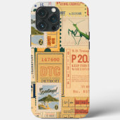 Rustieke retro stempels Classic Oude krant western Case-Mate iPhone Case (Achterkant)