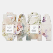 Rustieke Retro Waterverf Wildbloemen Bruiloft Bedankdoosjes (Ongevouwen)
