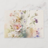 Rustieke Retro Waterverf Wildflower bruiloft detai Informatiekaartje (Achterkant)
