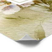 Rustieke Retro Wildbloemen Bruiloft Welkom Poster (Hoek)