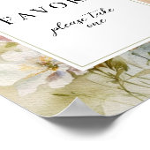 Rustieke Retro Wildflower Favorieten teken Poster (Hoek)