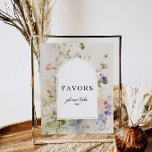 Rustieke Retro Wildflower Favorieten teken Poster