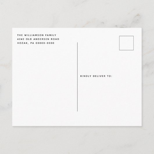 Rustieke Reünie Rustiek Hout Familie Reünie Uitnodiging Briefkaart (Achterkant)