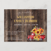 Rustieke Reünie Rustiek Hout Familie Reünie Uitnodiging Briefkaart (Voorkant)