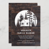 Rustieke Reünie Rustieke Houten Cabine Kaart (Voorkant / Achterkant)