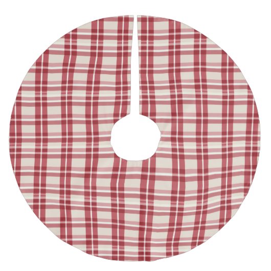 Rustieke Reverie Boerderij Red Plaid Kerstboom Kerstboom Rok (Voorkant)